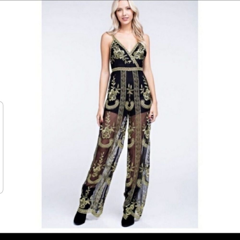 Beautiful Sheer Lace Jumpsuit ♡ NWT